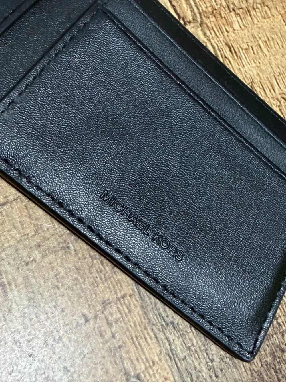 Michael Kors Saffiano Black Leather Wallet